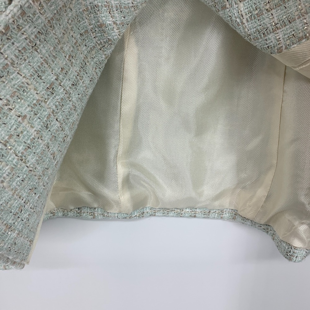 Zara Blazer Tweed Double Breasted Light Blue Blogger Fave Womens Size Medium - Picture 10 of 15